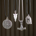 Arrowhead of Strength Viking Cord Necklace