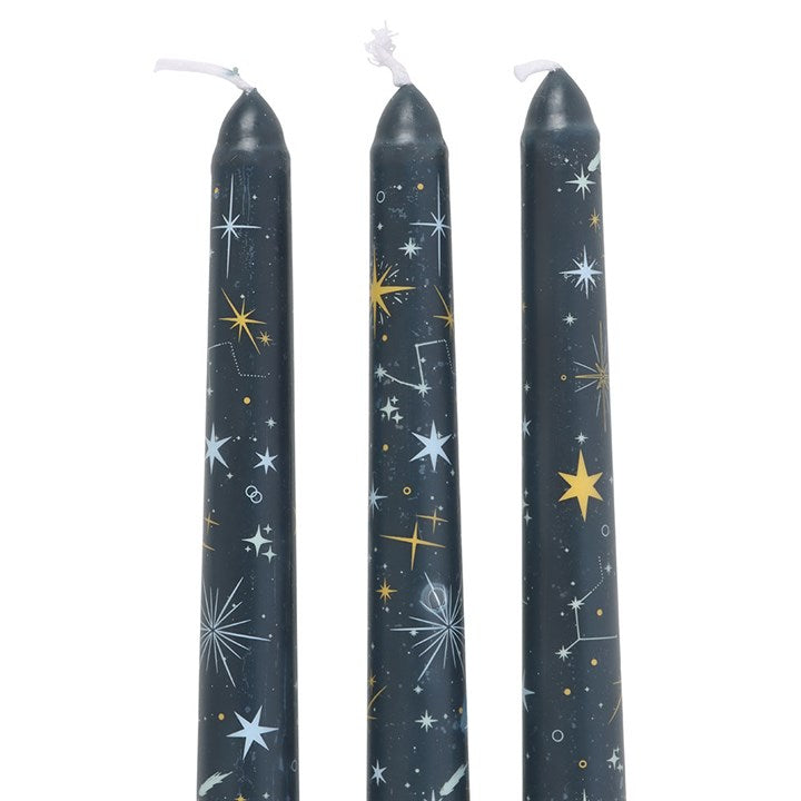 Starry Night Taper Candles - Set of 3