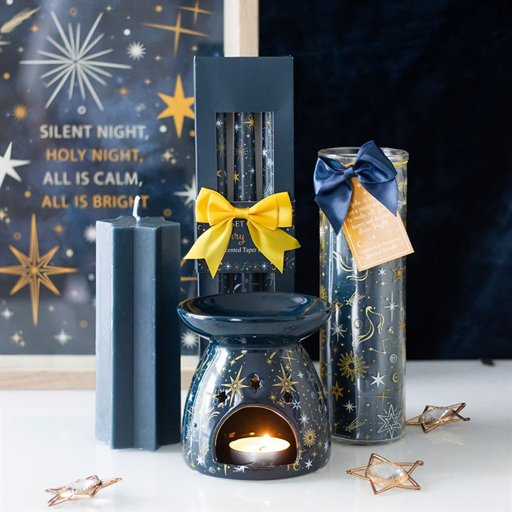 Starry Night Taper Candles - Set of 3