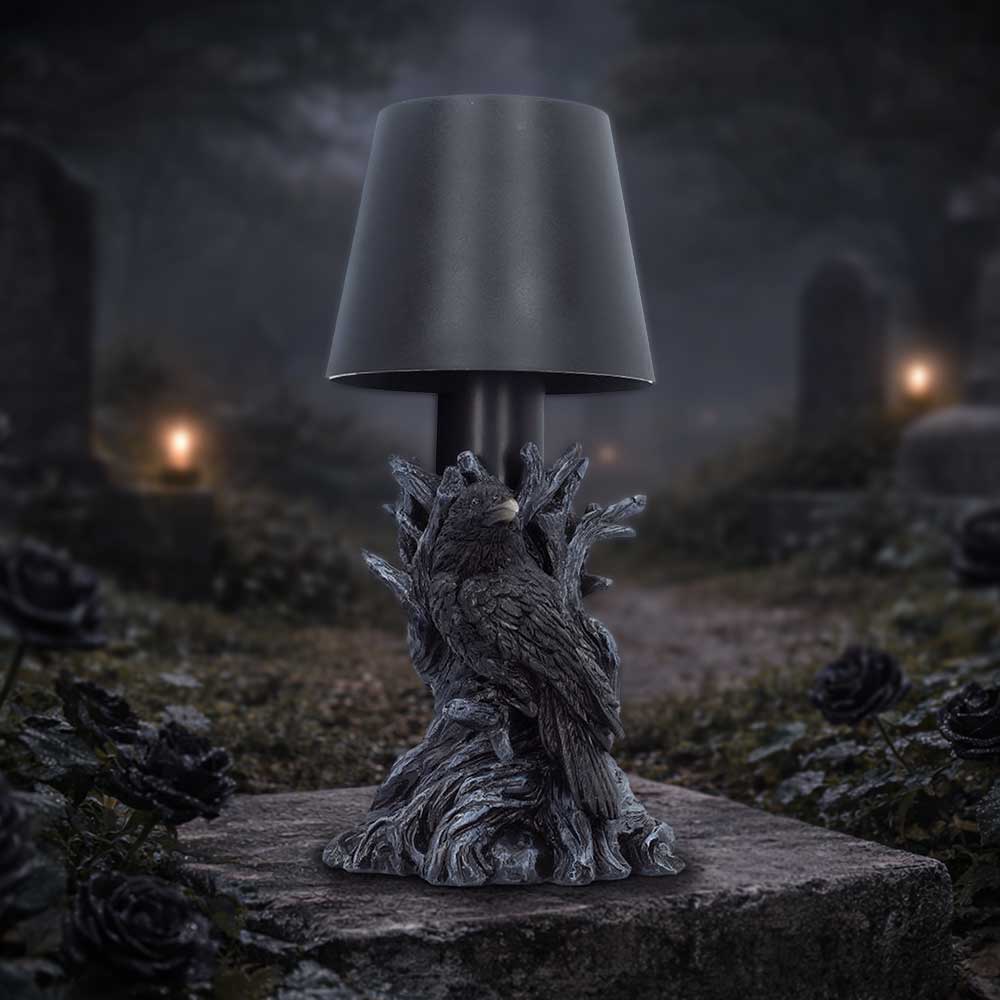 Gothic Raven LED Lamp 25cm