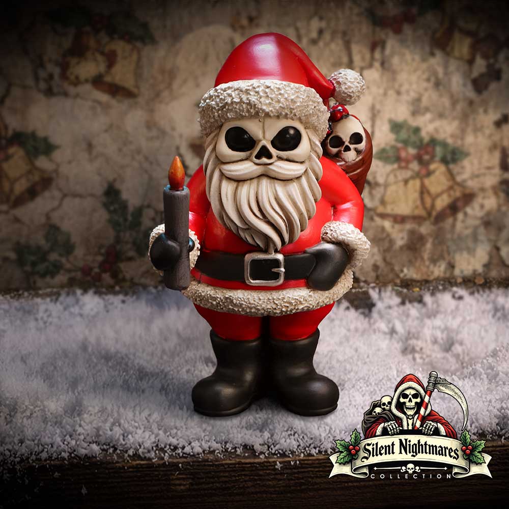 Noel Skeletal Santa Figurine 10.5cm - Nemesis Now