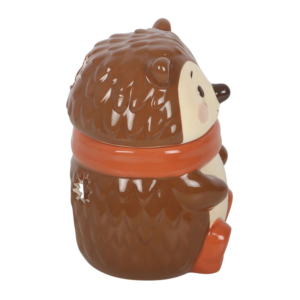 Hedgehog-shaped container with a lid on a white background