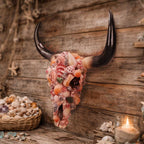 Ocean Crown Bull Skull Ornament 44cm | Coastal Gothic Décor | Nemesis Now