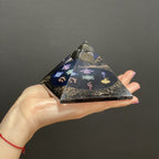 Midnight Reiki Orgonite Pyramid | 90mm Energy Healing Crystal