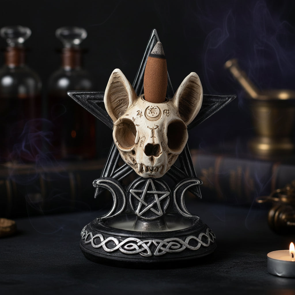 OUIJA CAT BACKFLOW INCENSE BURNER 
