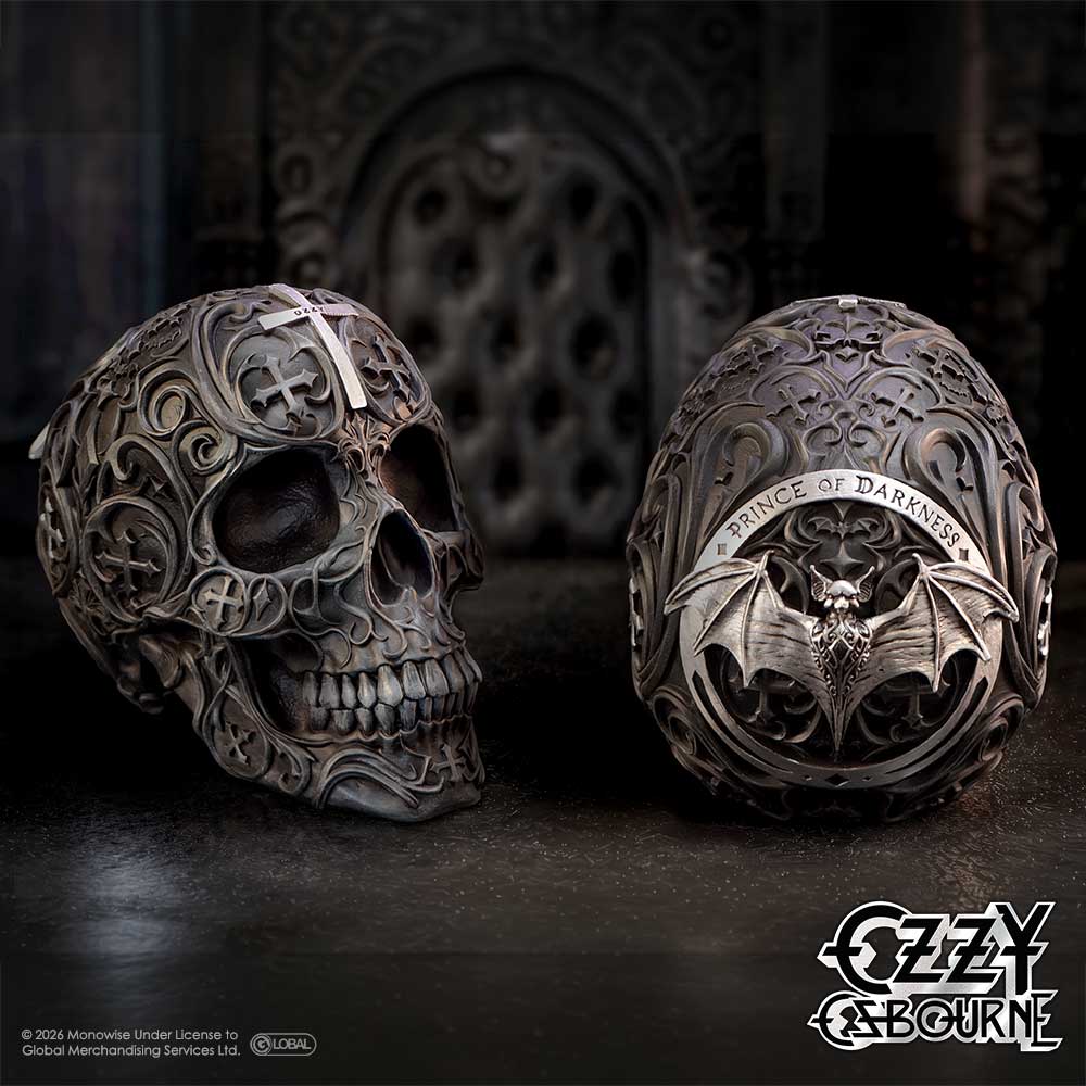 Ozzy Osbourne Prince of Darkness Skull Figurine