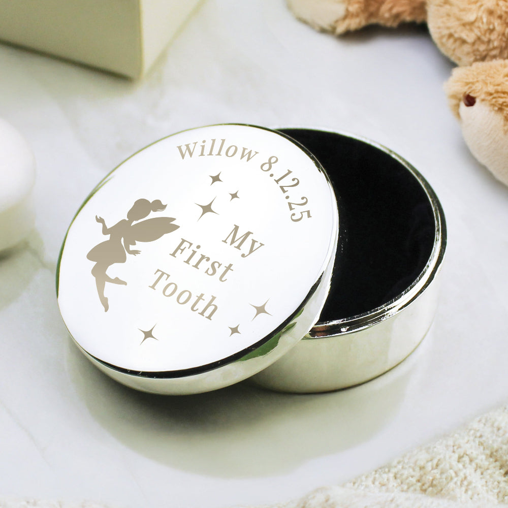 Eleanoras Personalised Fairy Princess First Tooth Trinket Box 