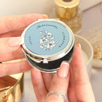 Birth Flower Round Compact Mirror | Personalised