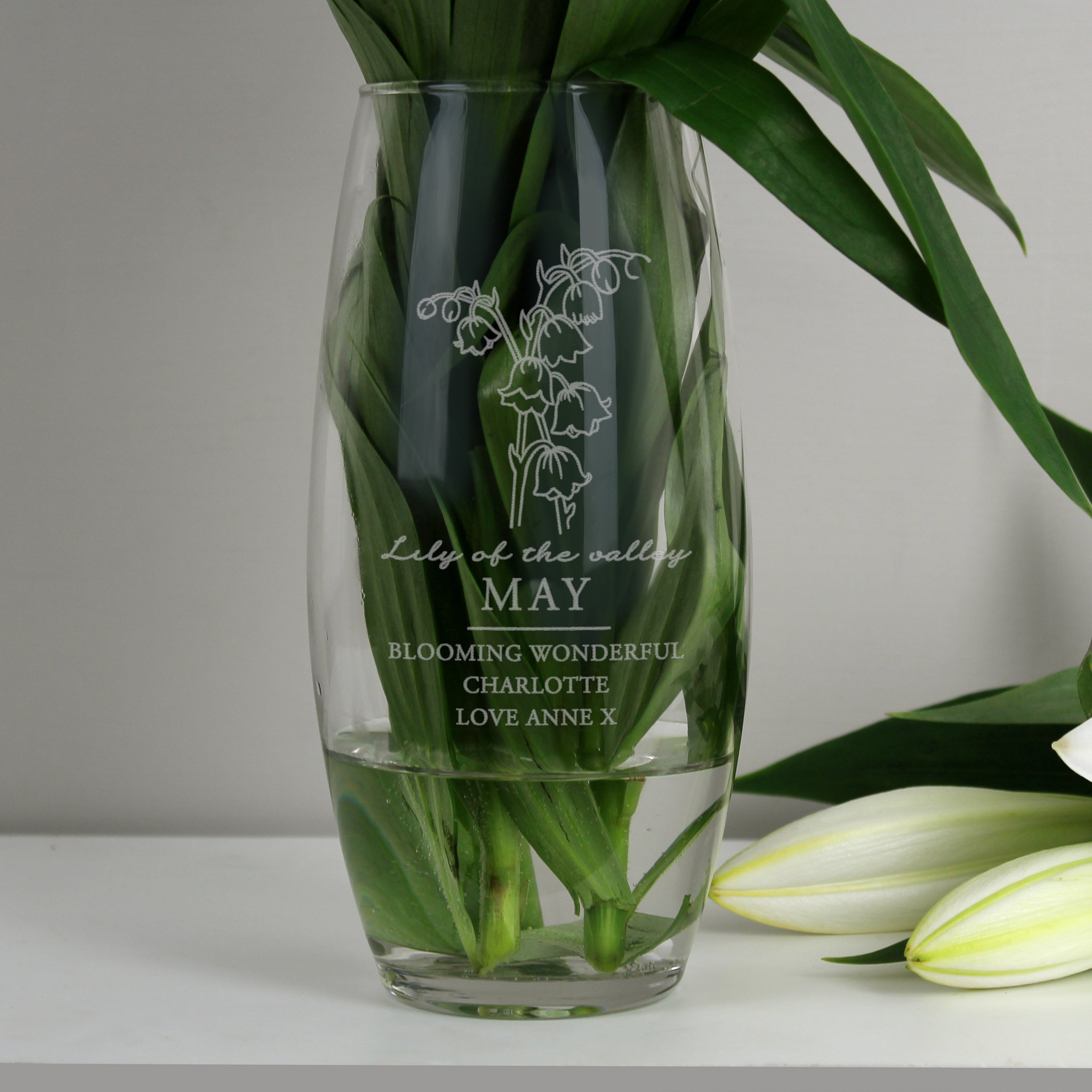 Eleanoras Personalised May Birth Flower Bullet Vase Vases