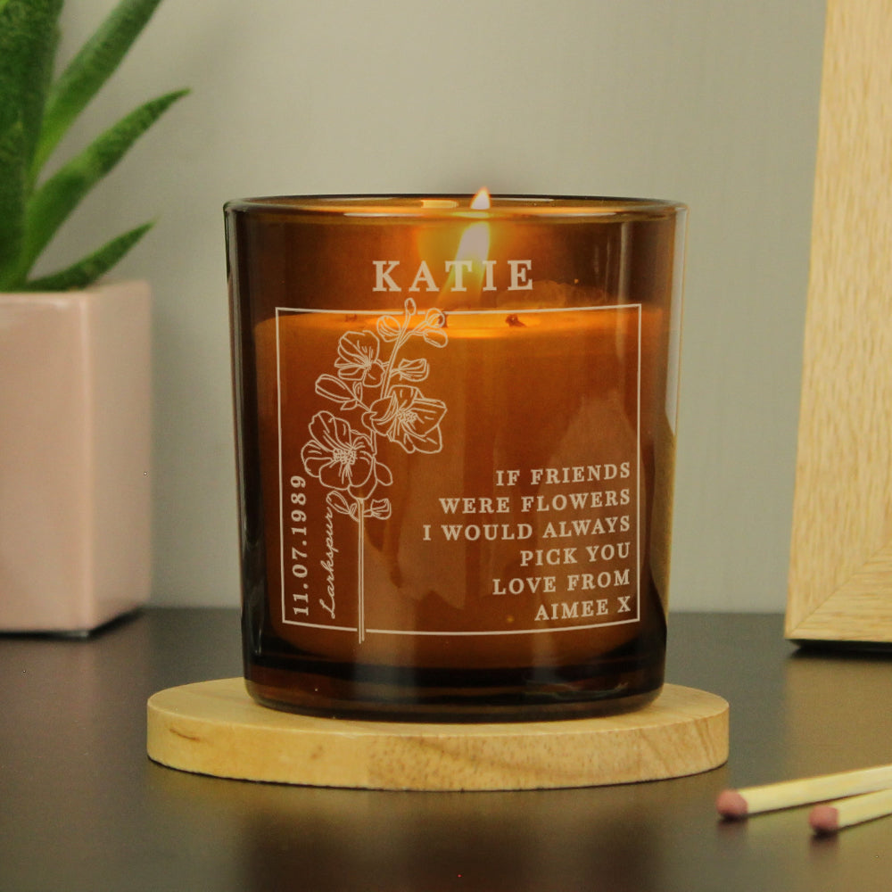 Eleanoras July Birth Flower Candle Candles
