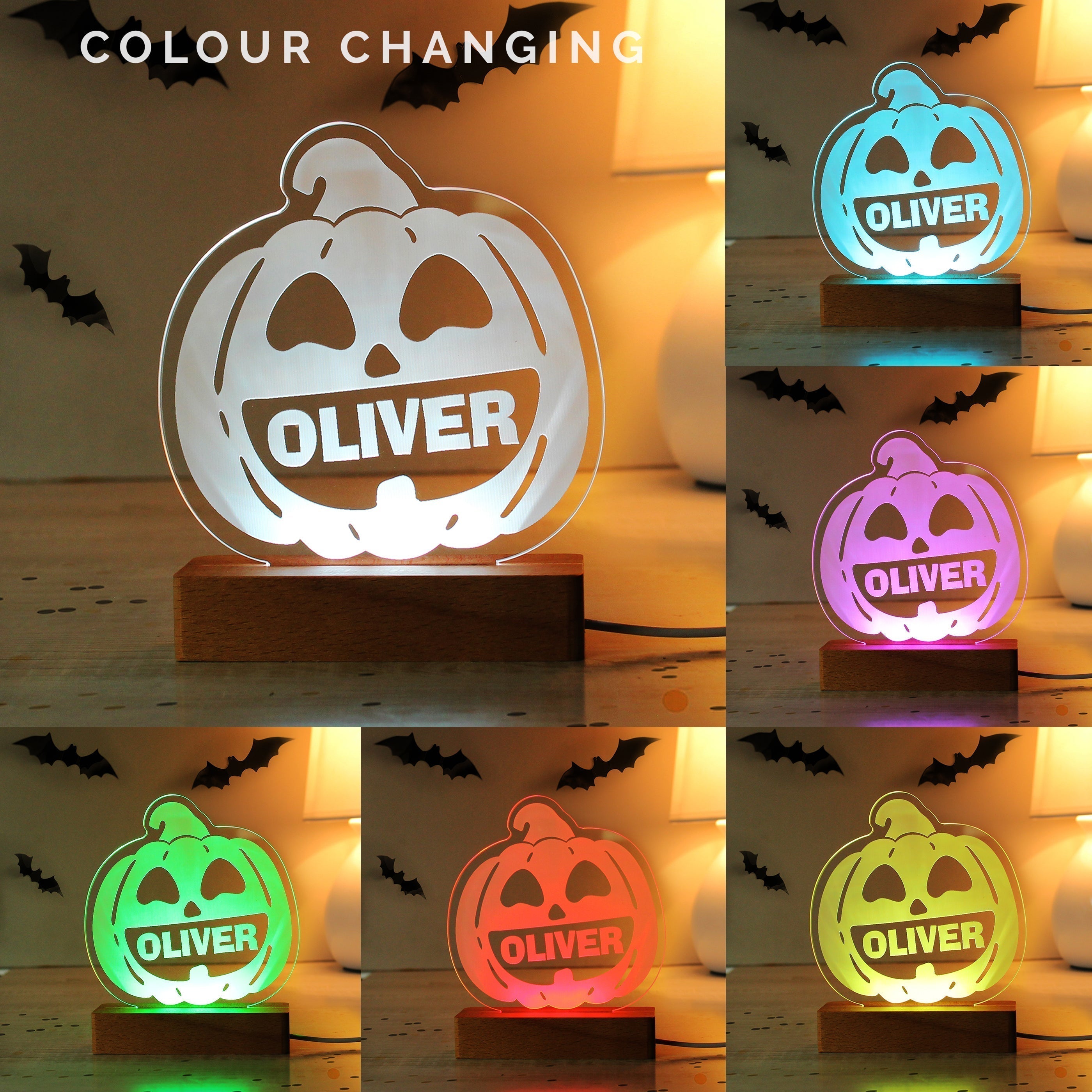 Eleanoras Pumpkin Personalised Led Light 