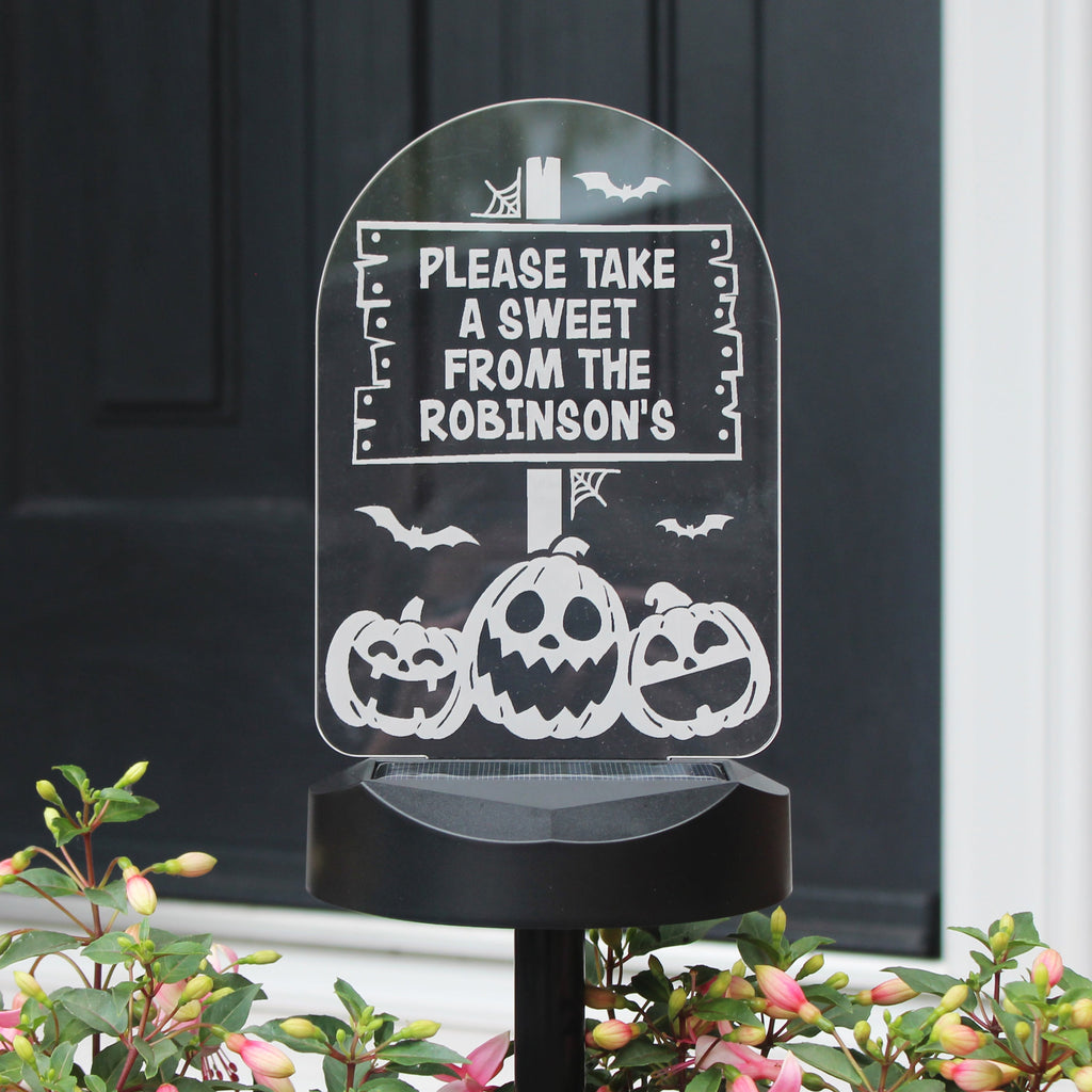Eleanoras Personalised Pumpkin Patch Halloween Solar Light Novelty Lights