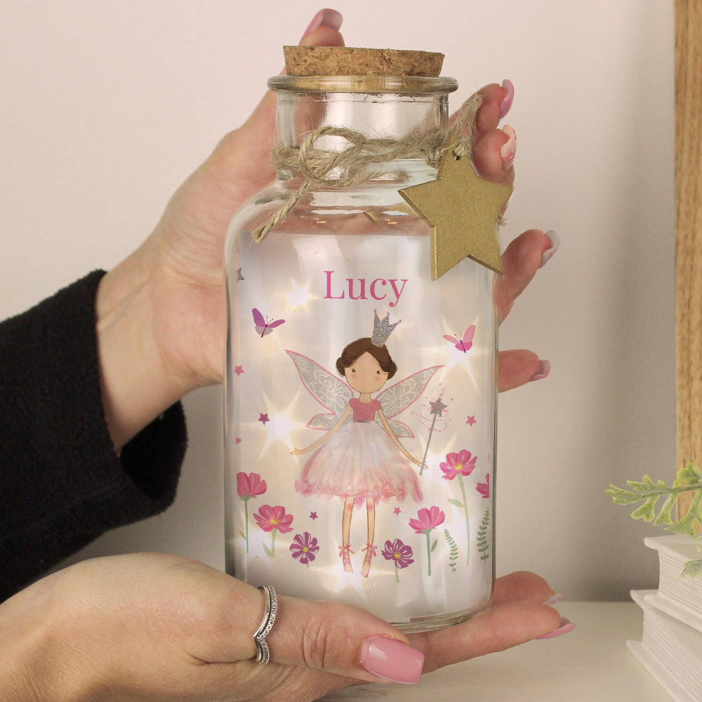 Eleanoras Personalised Fairy Princess LED Glass Jar 