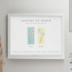 Eleanoras Personalised Birth Flower Family of 2 White Framed Print Framed Prints
