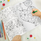 Princess & Unicorn Colouring Book with Pencil Crayons | Personalised