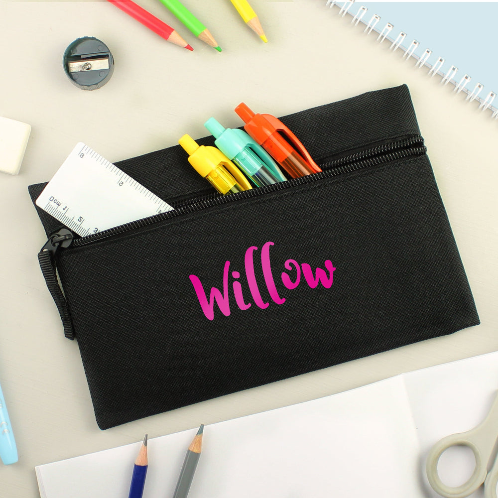 Eleanoras Personalised Pink Name Pencil Case Pencil Cases