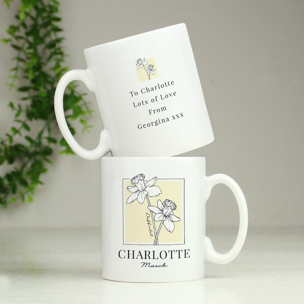 Eleanoras Personalised Birth Flower Mug Mugs