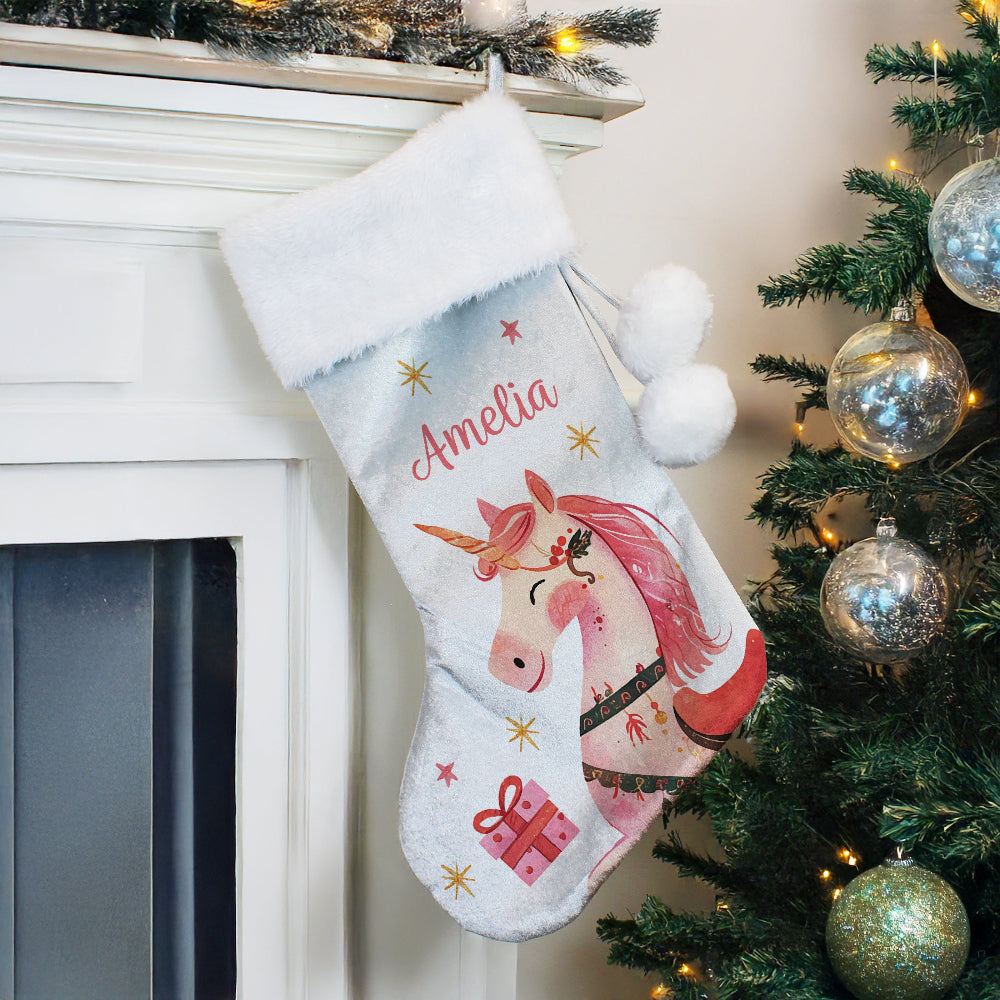 Unicorn Christmas Stocking | Personalised