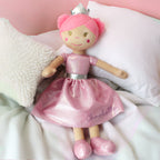 Personalised Princess Rag Doll - Custom Name Ballerina Doll for Girls