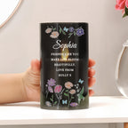 Eleanoras Personalised Wild Flowers Smoked Glass LED Candle 
