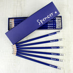 Eleanoras Personalised Star Box and 12 Blue HB Pencils Pencils