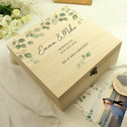 Eleanoras Personalised Botanical Wooden Keepsake Box Boxes & Chests