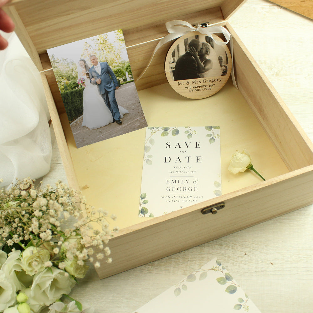 Eleanoras Personalised Botanical Wooden Keepsake Box Boxes & Chests