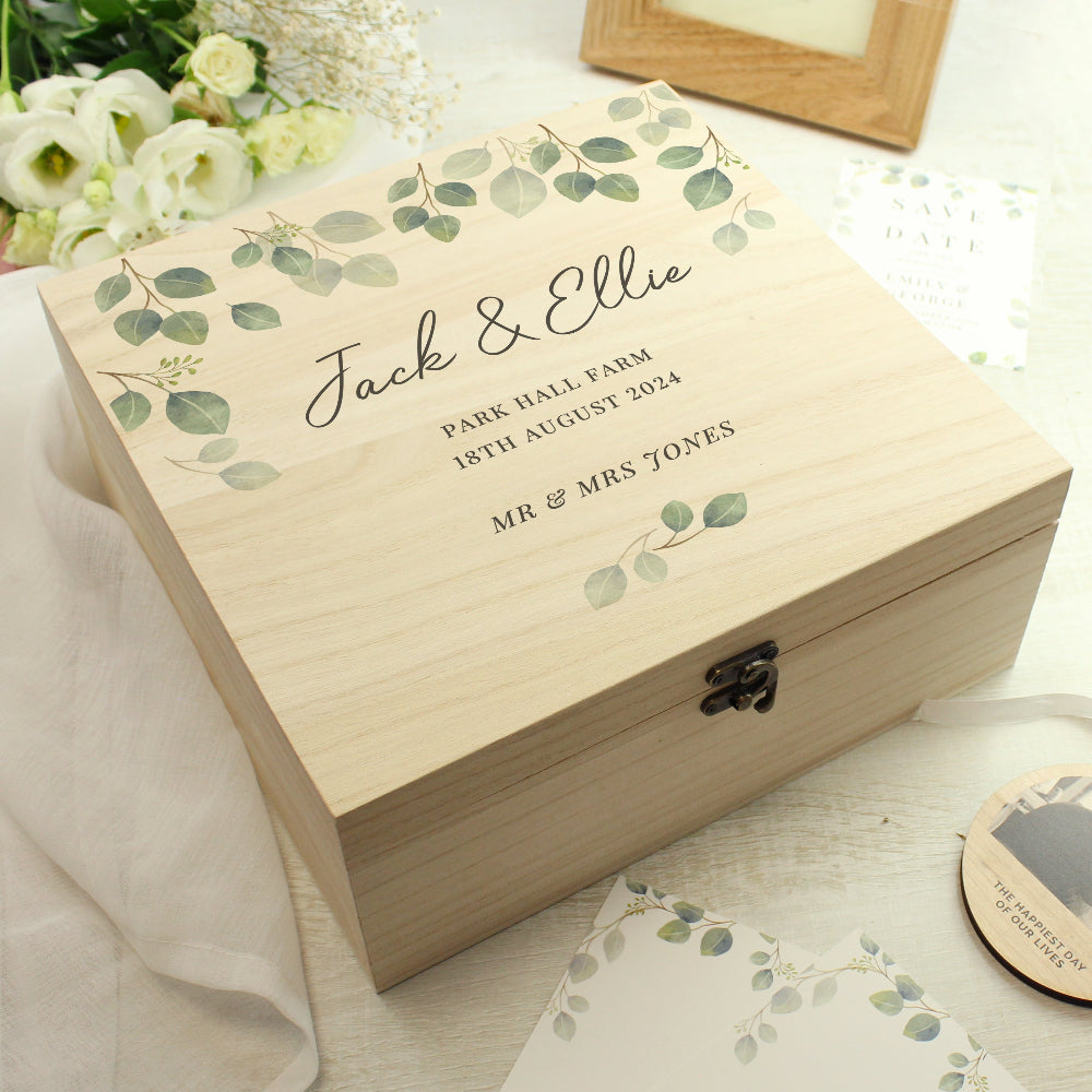 Eleanoras Personalised Botanical Wooden Keepsake Box Boxes & Chests