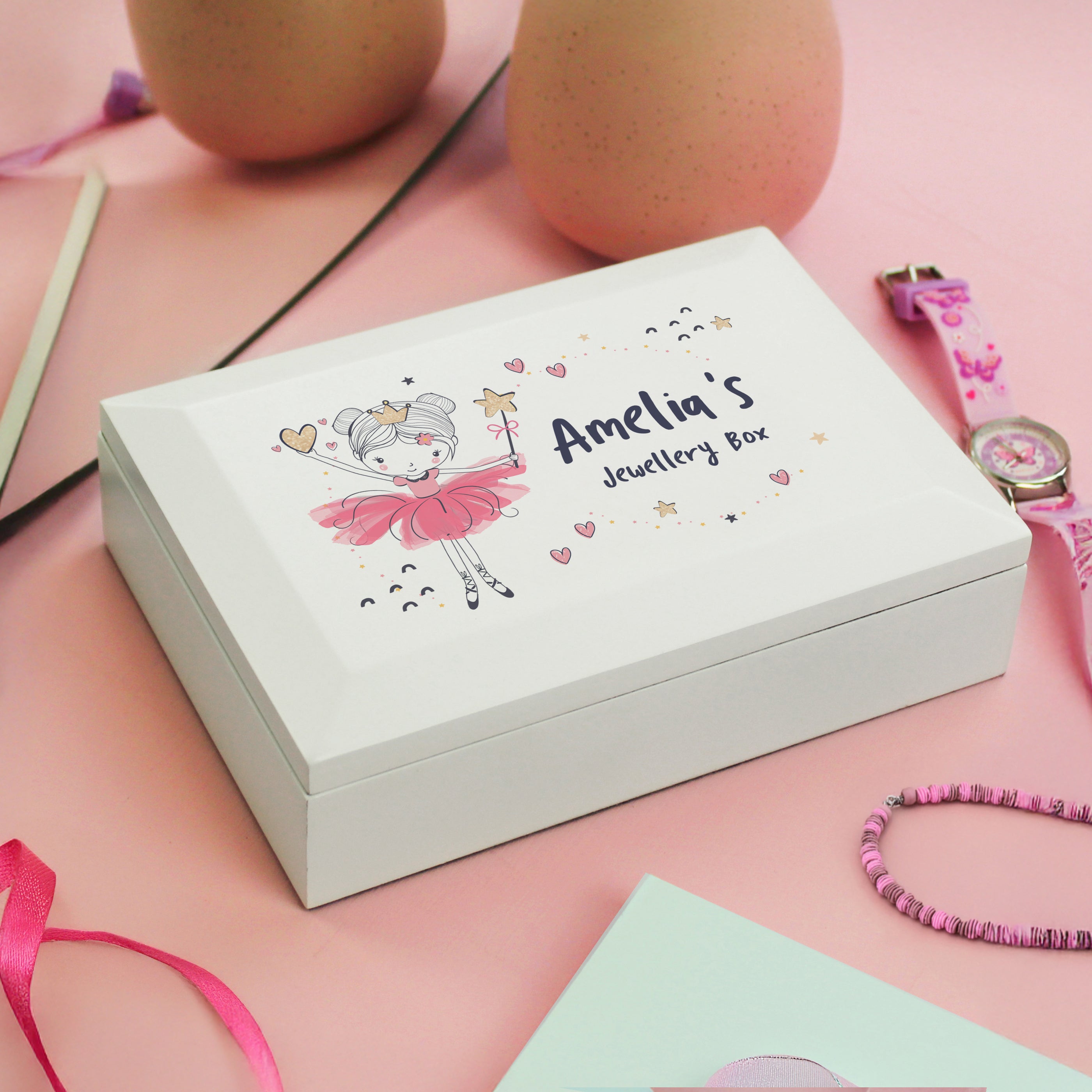 Eleanoras Princess Ballerina Personalised Jewellery Box Jewellery Storage
