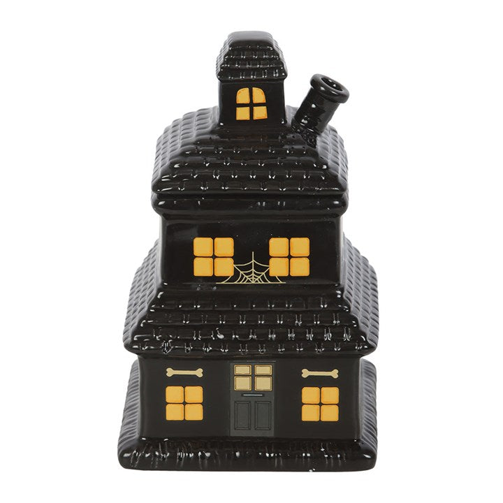 Eleanoras Black Haunted House Oil Burner and Wax Warmer 