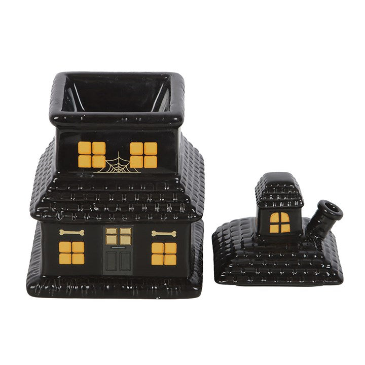 Eleanoras Black Haunted House Oil Burner and Wax Warmer 