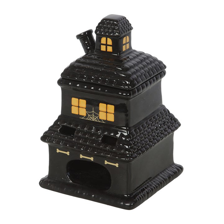 Eleanoras Black Haunted House Oil Burner and Wax Warmer 