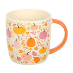 Pink and Orange Pumpkin Print Mug