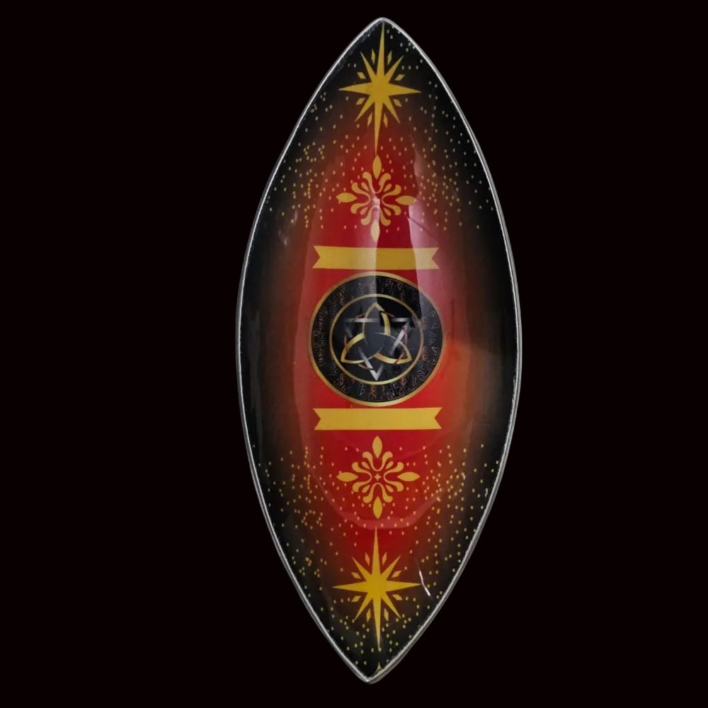 Enamel Incense Bowl - Aluminum - Pagan Triquetra