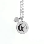 Fairy Matte Heart & Disc Necklace | Personalised
