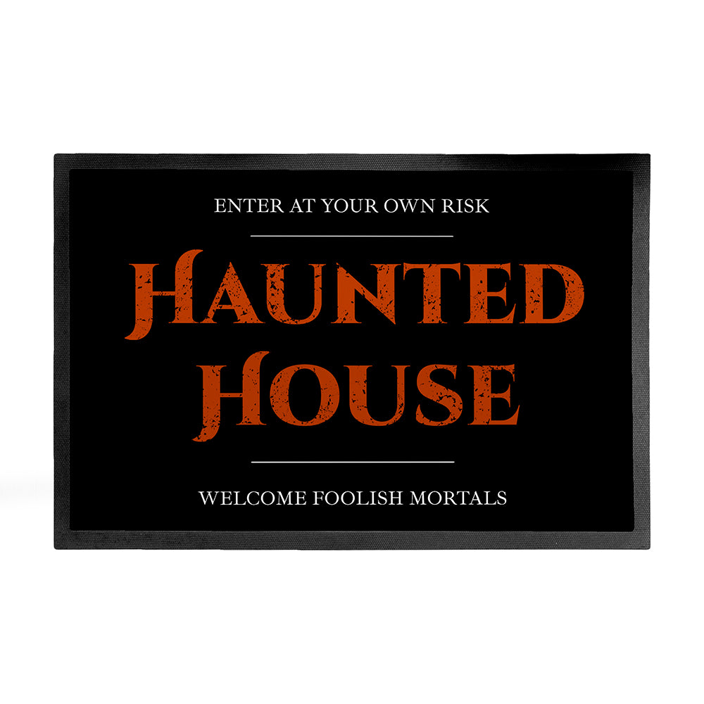 Haunted House Indoor Doormat | Personalised