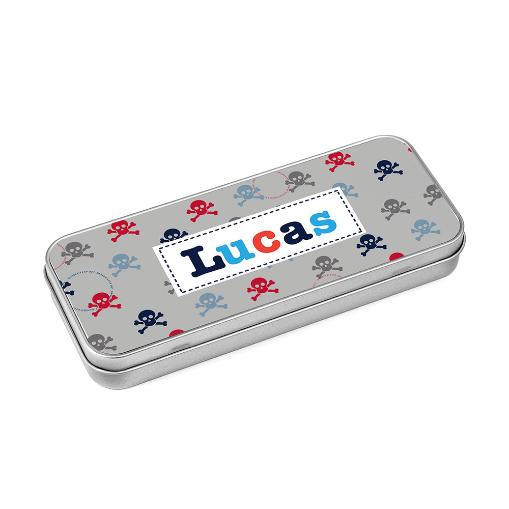 Skull Pencil Tin | Personalised