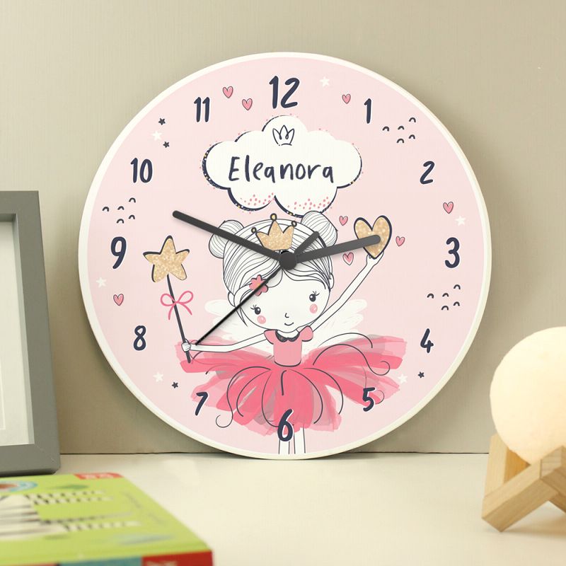 Princess Ballerina Wooden Clock | Personalised