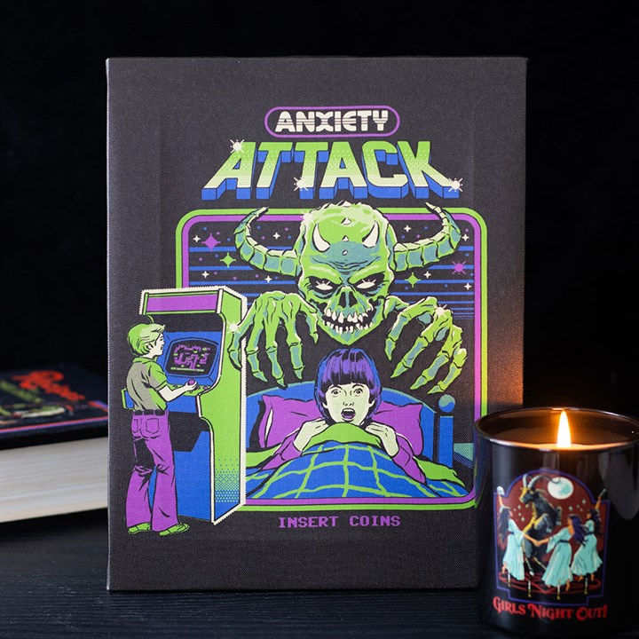 Anxiety Attack Canvas Plaque | Steven Rhodes
