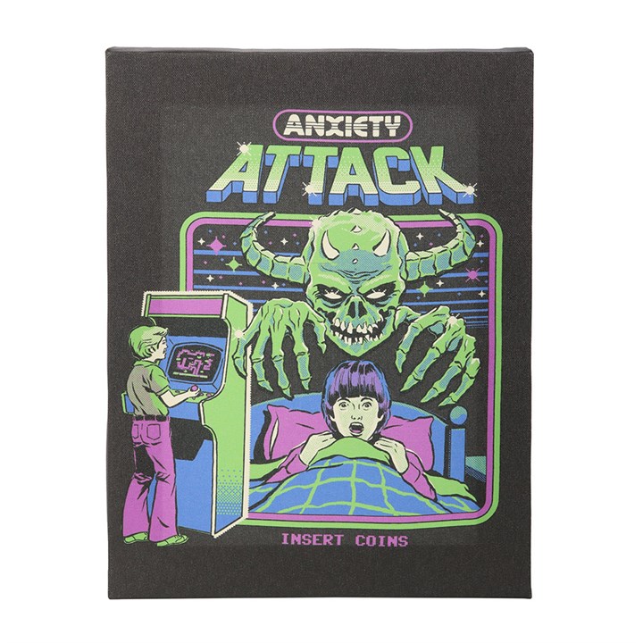 Anxiety Attack Canvas Plaque | Steven Rhodes
