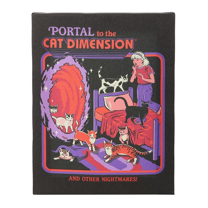 The Cat Dimension Canvas Plaque | Steven Rhodes