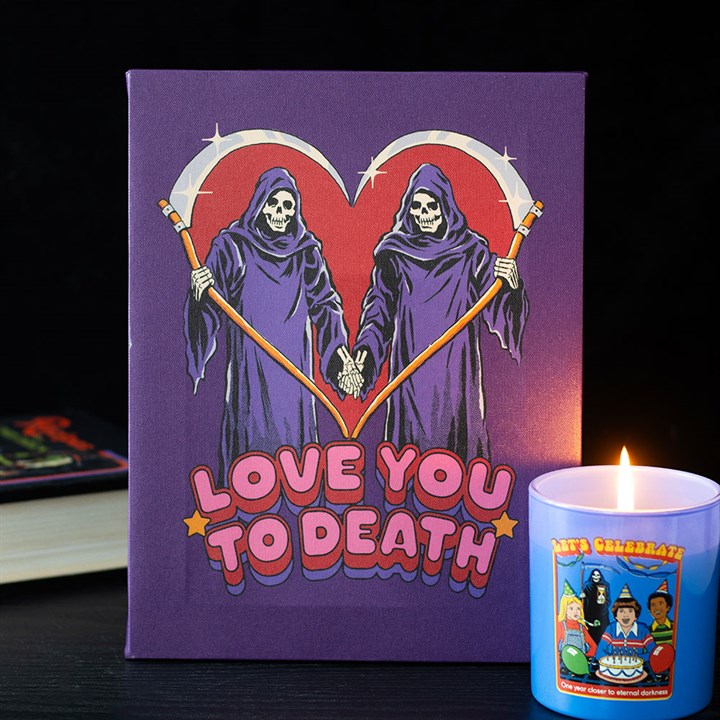 Love You To Death Canvas Plaque | Steven Rhodes