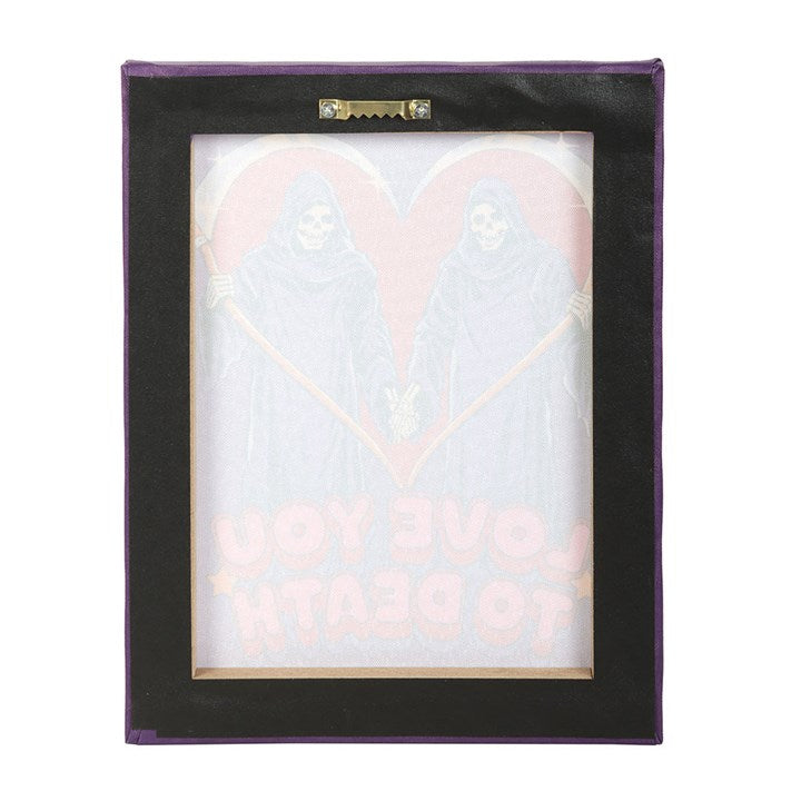 Love You To Death Canvas Plaque | Steven Rhodes
