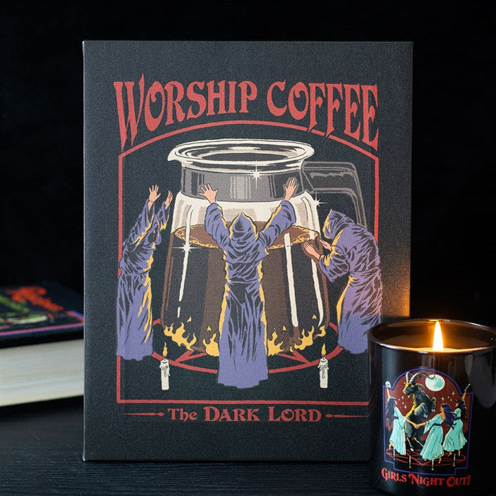 Worship Coffee Canvas Plaque | Steven Rhodes