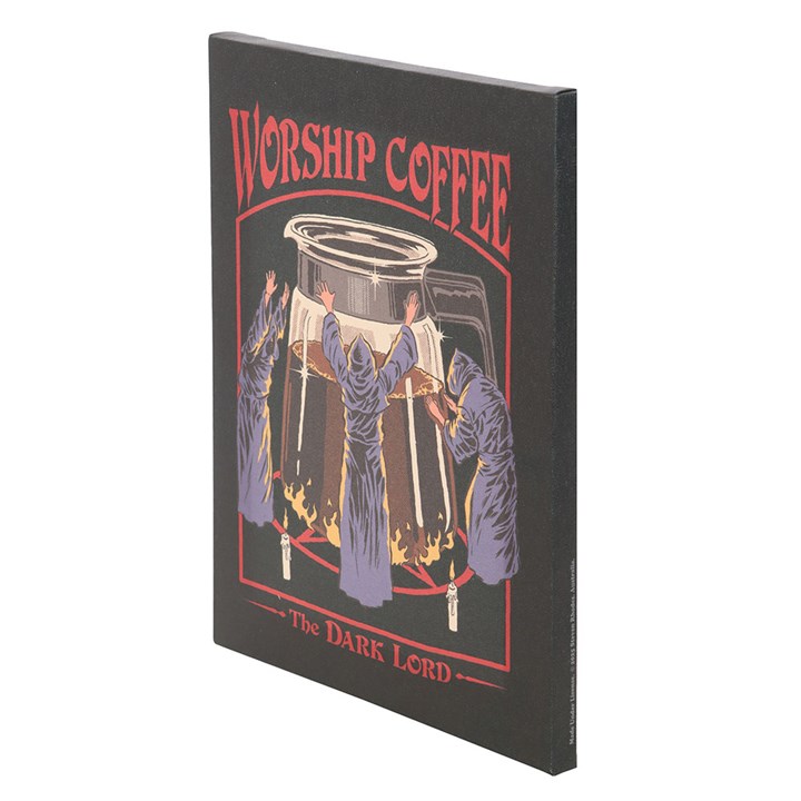 Worship Coffee Canvas Plaque | Steven Rhodes