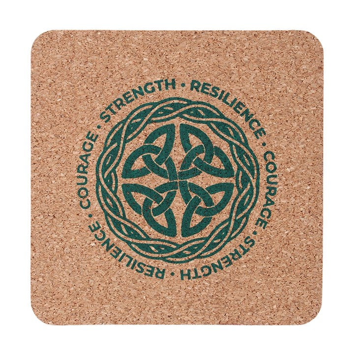 Celtic Shield Knot Lowball Glass with Coaster