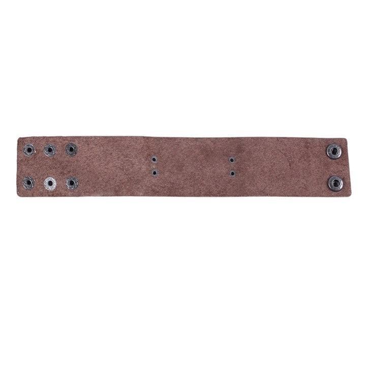 Brown Celtic Shield Knot Leather Cuff Bracelet