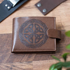 Celtic Shield Knot Faux Leather Wallet