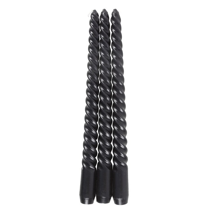 Dark Romance Twist Taper Candles- Set of 3