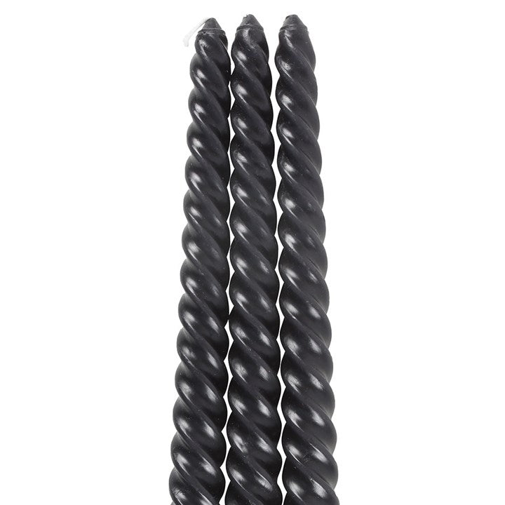 Dark Romance Twist Taper Candles- Set of 3